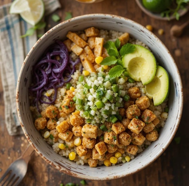 Street Corn Chicken Rice Bowl