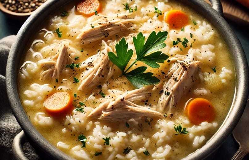 creamy chicken and rice soup​