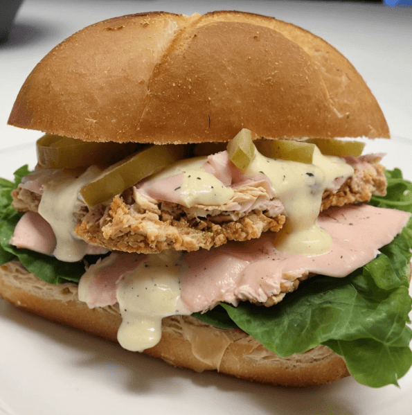 Chicken cordon bleu sandwich