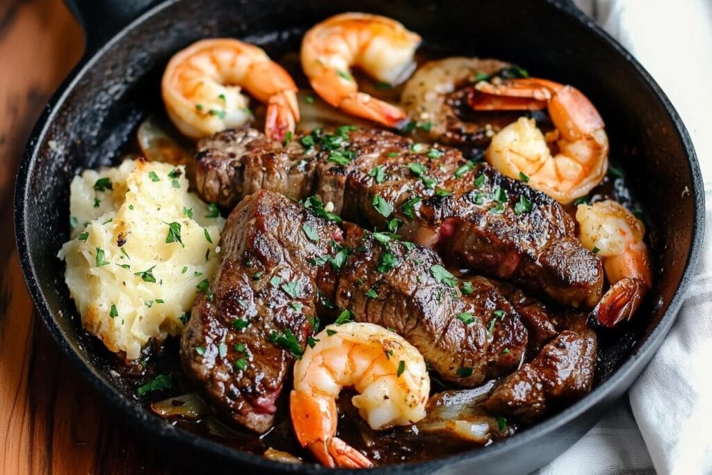 steak and shrimp